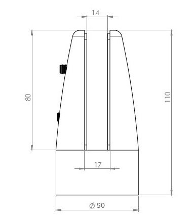 Soporte barandilla de vidrio 6-8,76mm (AV  20-0605-000-19)